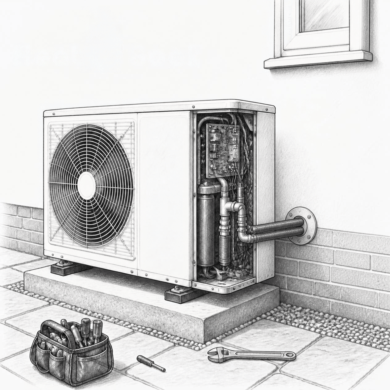 Heat Pump Repairs Liverpool & North West Illustration